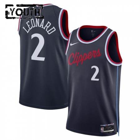 Dres Los Angeles Clippers Kawhi Leonard Nike 2024-25 Icon Edition Navy Swingman - Dječji